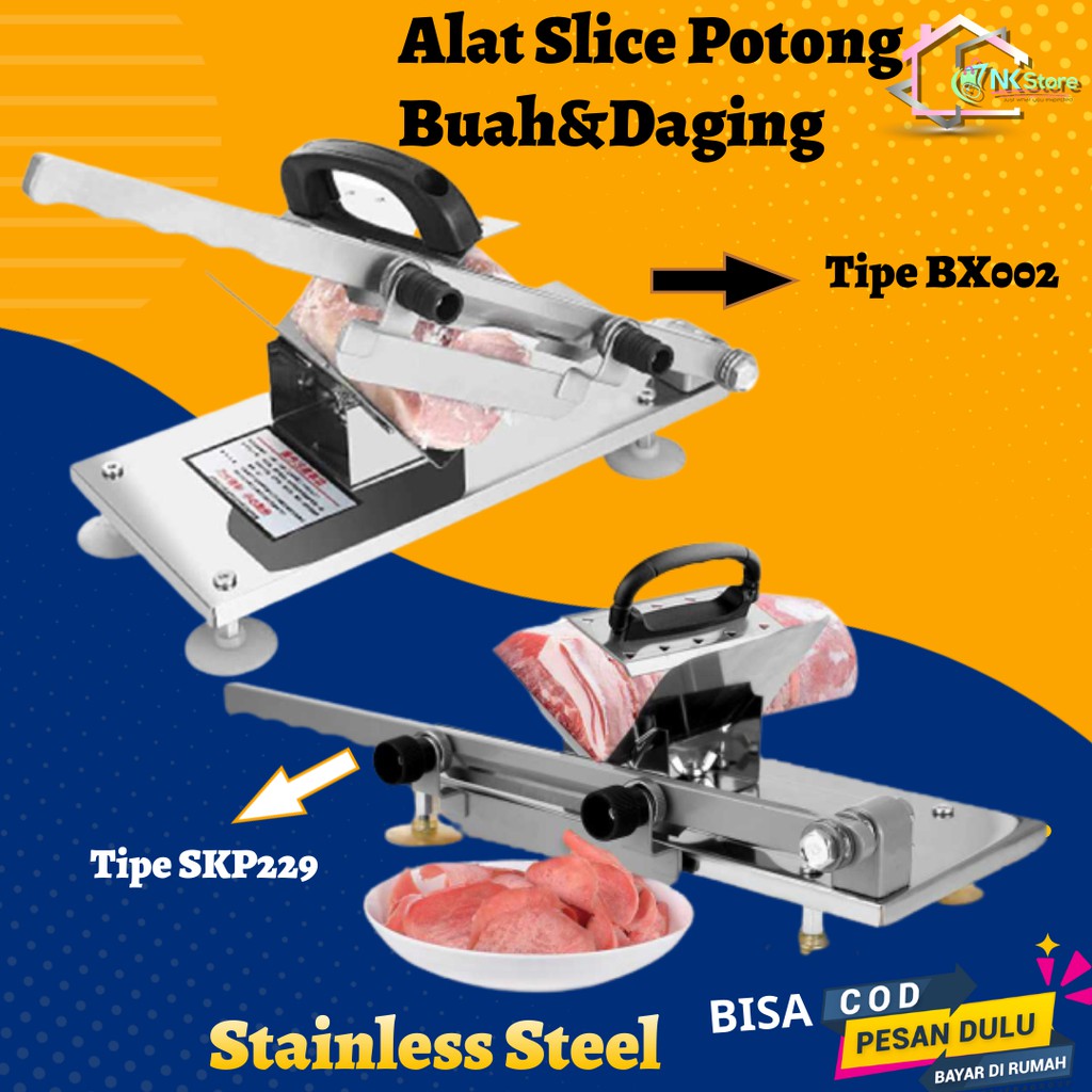 Alat Pengiris Pemotong Daging Sayuran Buah Stainless Steel Meat Slicer