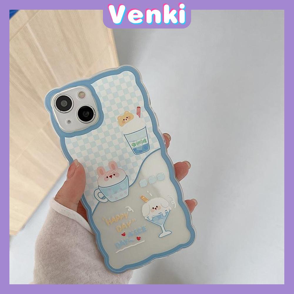 iPhone Case Silicone Soft Case Clear Case Wave Airbag Shockproof Camera Cover Protection Cartoon Cute Compatible For iPhone 11 iPhone 13 Pro Max iPhone 12 Pro Max iPhone 7 Plus xr