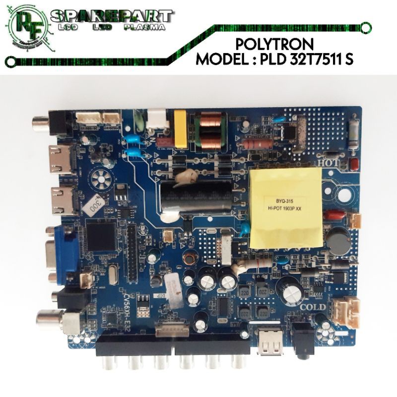 MB TV LED POLYTRON PLD 32T7511 S  Mainboard tv led polytron pld 32t7511s  pld32t7511s