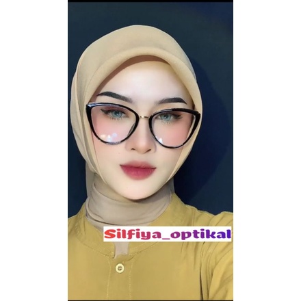 FRAME KACAMATA WANITA CATE EYE 3002 | LENSA BLUEYCROMIC  | LENSA PHOTOCHROMIC  | LENSA BLUERAY  | LENSA ANTIRADIASI  | KACAMATA MINUS NORMAL PLUS CYLINDER