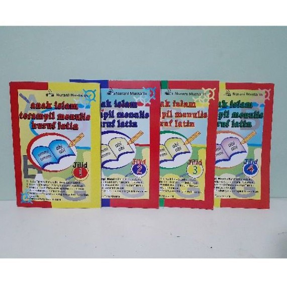 Buku Anak Islam Terampil Menulis Huruf Latin 1 Set 4 Jilid