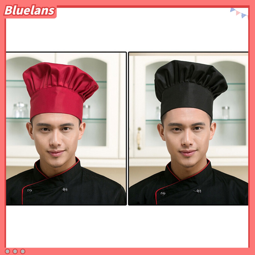 Bluelans Topi Koki Katering / Bakering / Koki Adjustable Stretch Untuk Pria