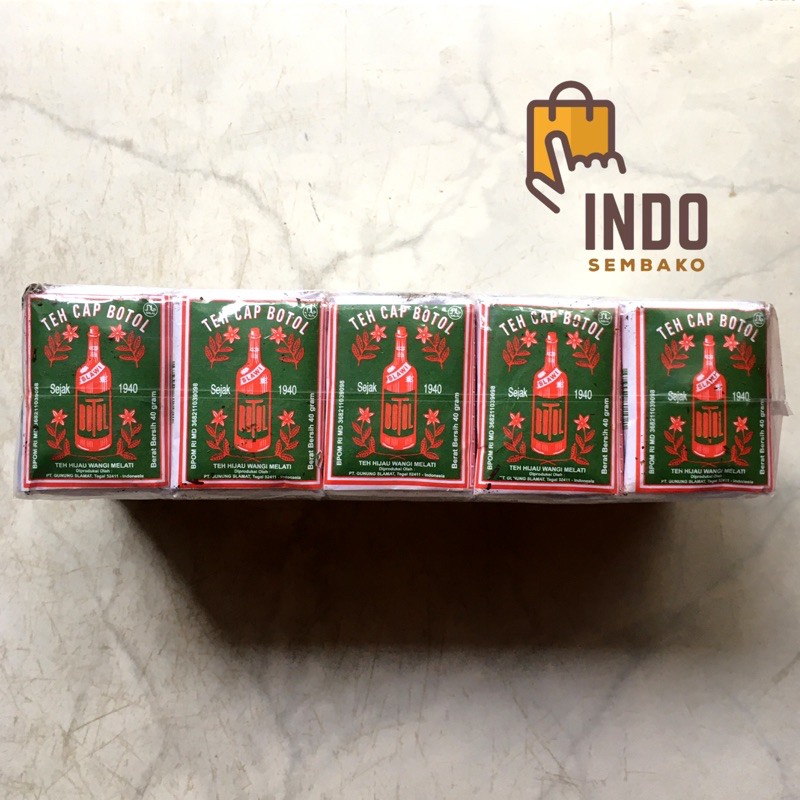 Teh Botol Hijau ( 10bks x 40g ) / Teh Hijau Bunga Melati / Teh Cap Botol Hijau