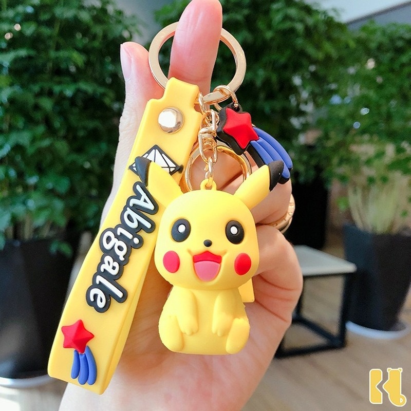 Gantungan Kunci Action Figure Pokemon Vaporeon Eevee Bahan PVC Untuk Hadiah Anak