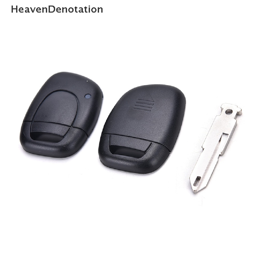 (Heavendenotation) Rumah / Casing Kunci Remote Mobil 1 Tombol Plastik Warna Hitam Untuk Renault Twingo Clio Kangoo Master