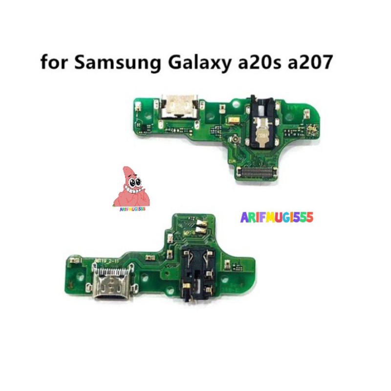 BOARD PAPAN KONEKTOR CONEKTOR CAS CHARGER SAMSUNG A20S A207 A207F PLUG IN MIC