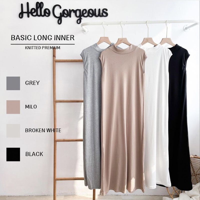 (PREMIUM) BASIC LONG INNER KNIT RIB PREMIUM By MISHA LABEL