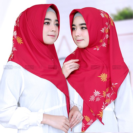 Hijab Printing Instan Segitiga Motif Twigs Leaf Original Terlaris 2020 Style Wanita Kekinian 2022
