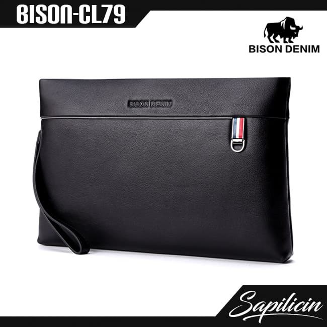 Dompet Clutch Pria Kulit Sapi Asli Original Bison Denim BISON-CL79