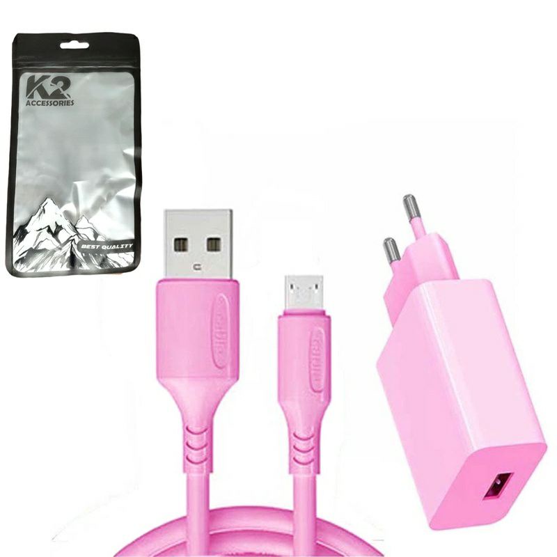 Charger Macaron 2.1A Cable V8 MICRO USB