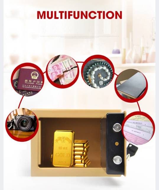 KR Brankas Mini Electric Password Safe Deposit Box 4.6L