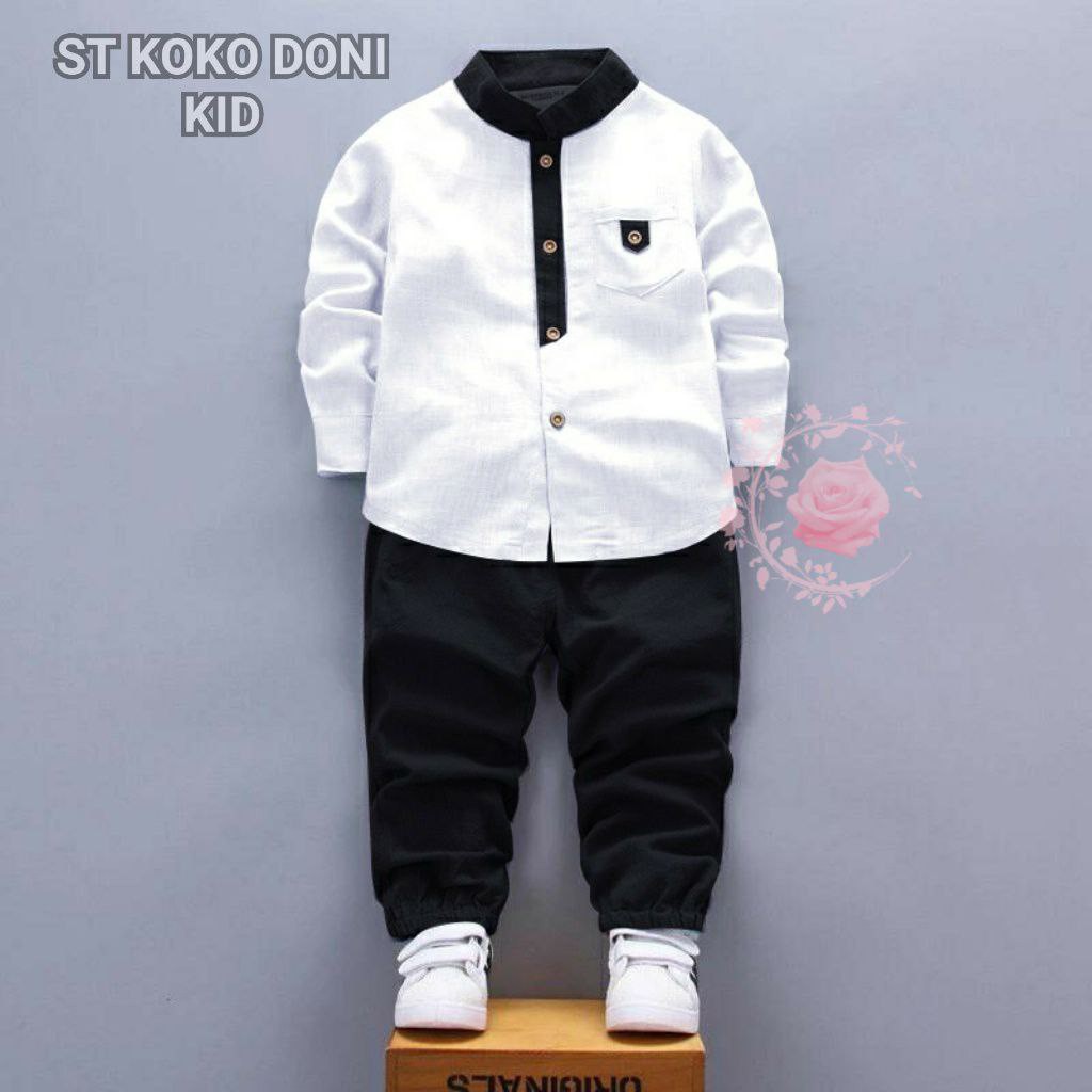 ST KOKO DONY / SETELAN KIDS ANAK 4-6TH / BAJU MUSLIM / LENGAN PANJANG