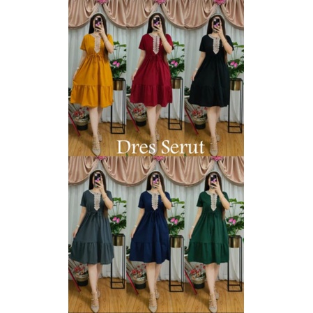 DRESS SERUT RENDA / DRESS ARAB VOXY RENDA / DRESS VIRAL TERMURAH KEKINIAN