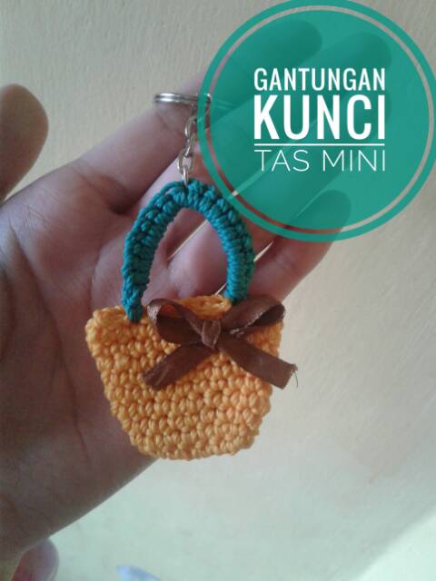 Gantungan kunci ganci miniatur tas cantik murah souvenir