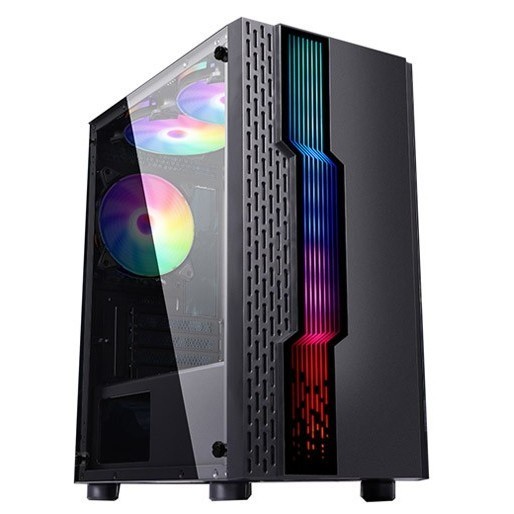 PC FULSET INTEL I3 10100F RAM 8GB SSD 256GB MONITOR SAMSUNG CURVED 24 INCH GAMING EDITING OKEY