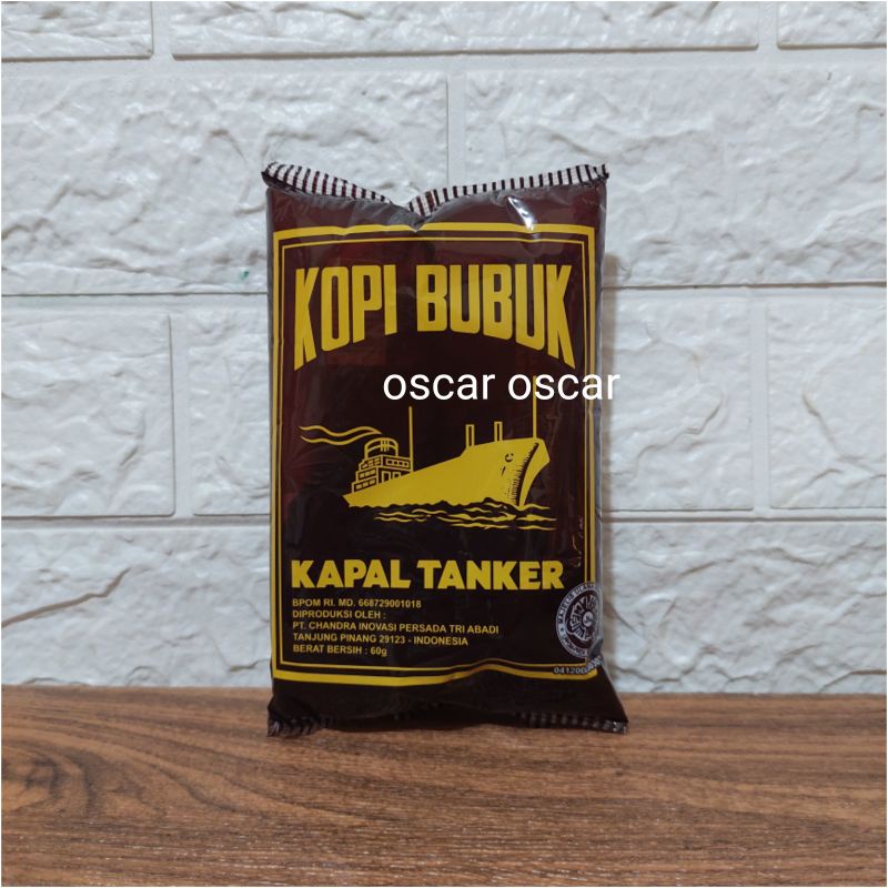 

Kapal Tanker Kopi Bubuk 60g kemasan Old black coffee indonesia