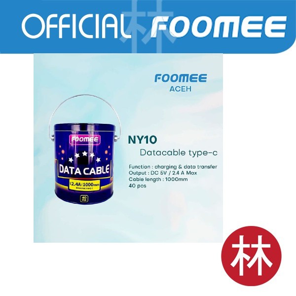 Foomee NY10 Data Cable Type-C USB 1 Toples isi 40 Pcs