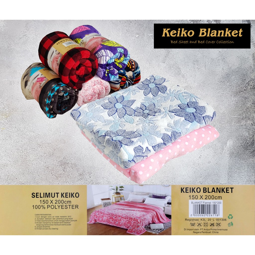 AEON SELIMUT/SELIMUT KEIKO/SELIMUT BULU HALUS/KEIKO BLANKET IMPORT 100% POLYESTER