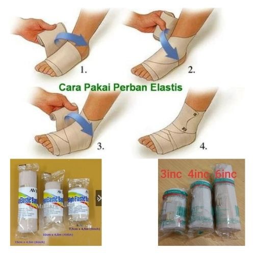 Perban Urut Patah Tulang Terkilir Pelindung Lutut Engkel Ealastic Bandage  113117