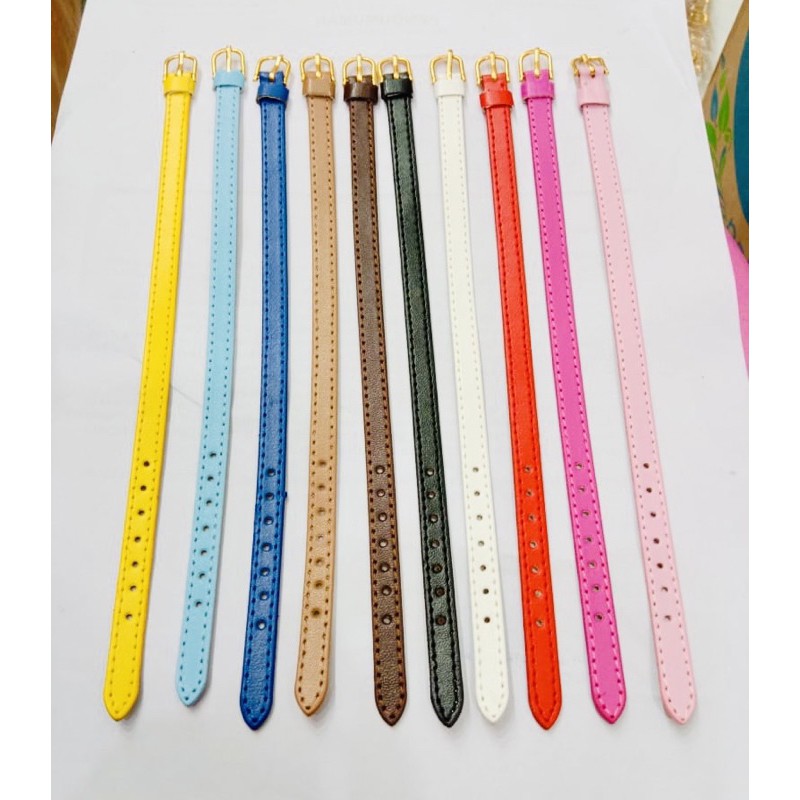 gelamg tangan wanita model sabuk bahan kulit cocok untuk dinpasang charm emas dan perhiasan