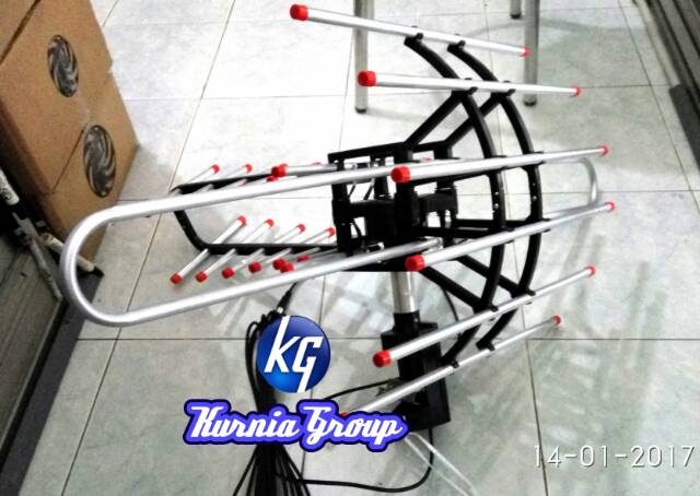 2KG !!! Antena Remote Outdor Tipe 850 &amp; 950 + Kabel &amp; Boster Antena TV Hasil Jernih Rotoating Anttena LED TABUNG DIGITAL Super Peka Gambar Jernih