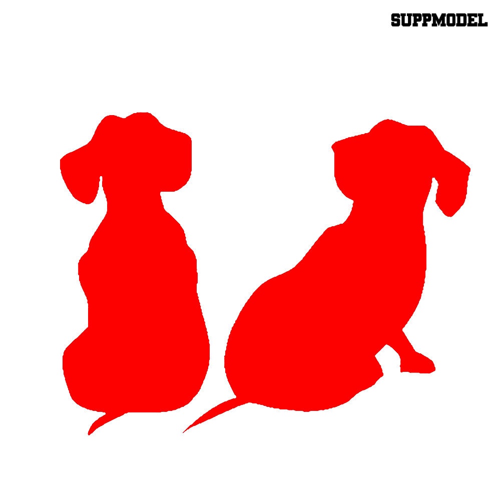 Stiker Reflektif Motif Anjing Dachshund Untuk Dekorasi Bodykaca Mobil Suvtruk