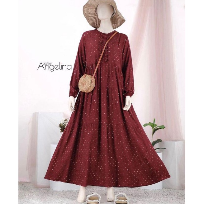 Polkadot Maroon & Black "Size M" by Atelier Angelina
