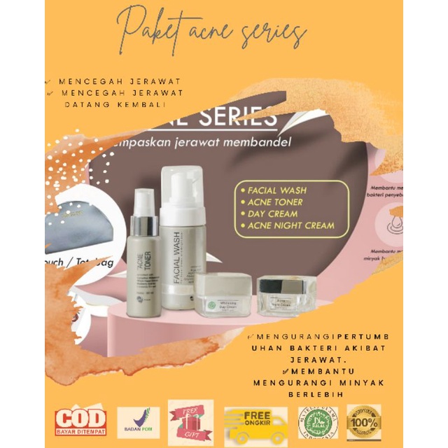 MS Glow Acne Series ORIGINAL ( 1 PAKET ACNE ISI 4 ITEM )