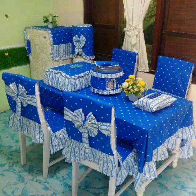 Sarung Sofa Bed GALON KULKAS MAGIC COM HOME SET MAKAN SET "POLKADOT KOMBINASI" cover sofa bed waterp