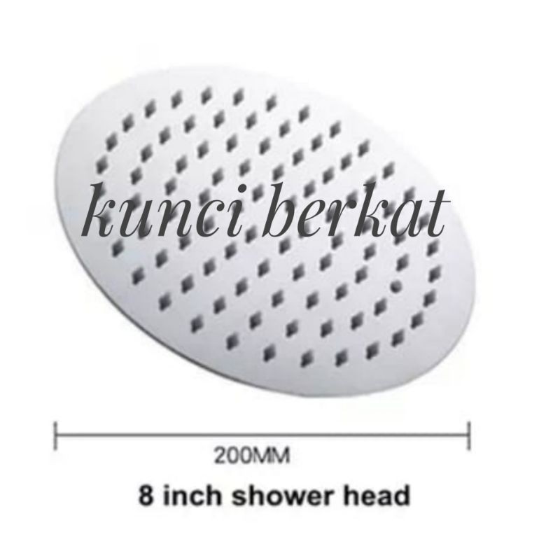 Rain Shower Bulat/Wall Shower/Head Sower 8 inchi