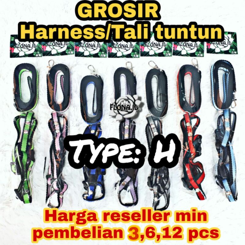 Tali Harness H GROSIR/RESELLER 1,4m | Tali Hewan Tali Tuntun Kucing Musang Kelinci Otter Iguana Monyet