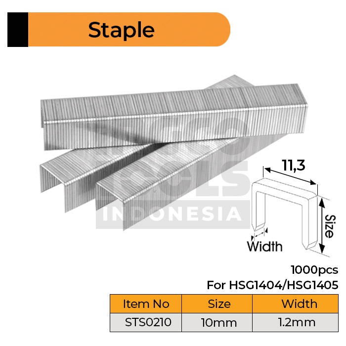 

Staples Tembak (10mm) INGCO STS0210 Refill Isi Ulang Steples Stapler Hekter Tembak Jok HSG1405