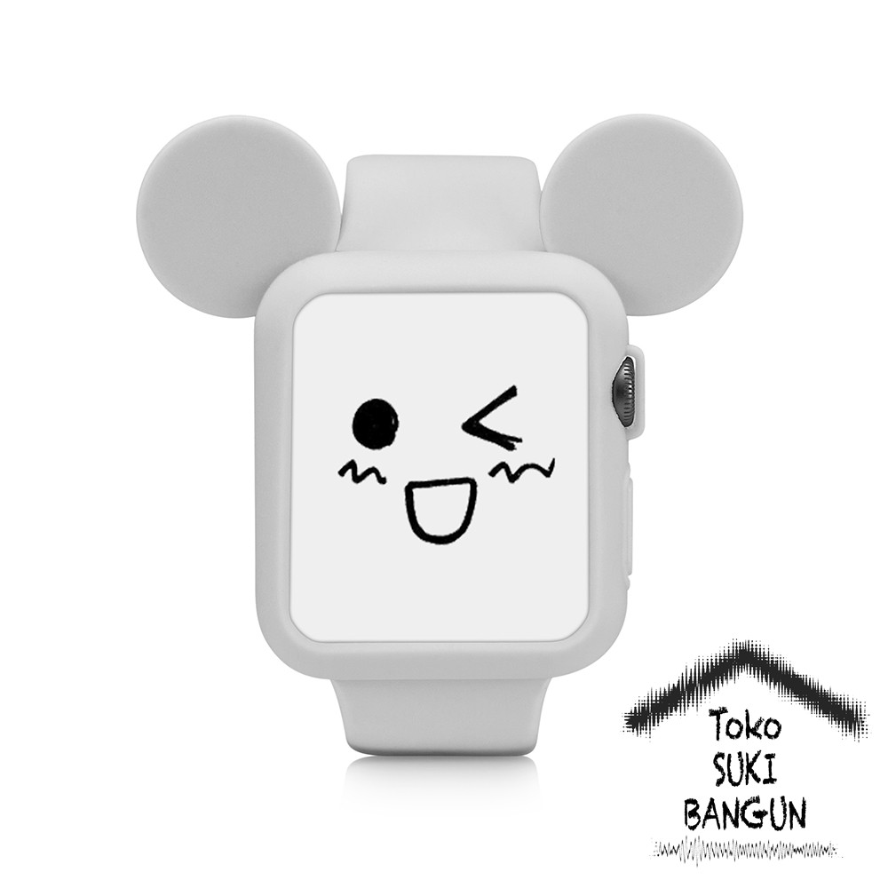 Mickey MOUSE Ears Soft Silicone Case for Apple Watch 38mm 42mm Rubber