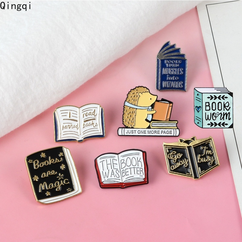 Bukunya Enamel Ajaib Pin Reader Bros Lencana Kerah Pin Hadiah Untuk Pecinta Buku Membaca Siswa