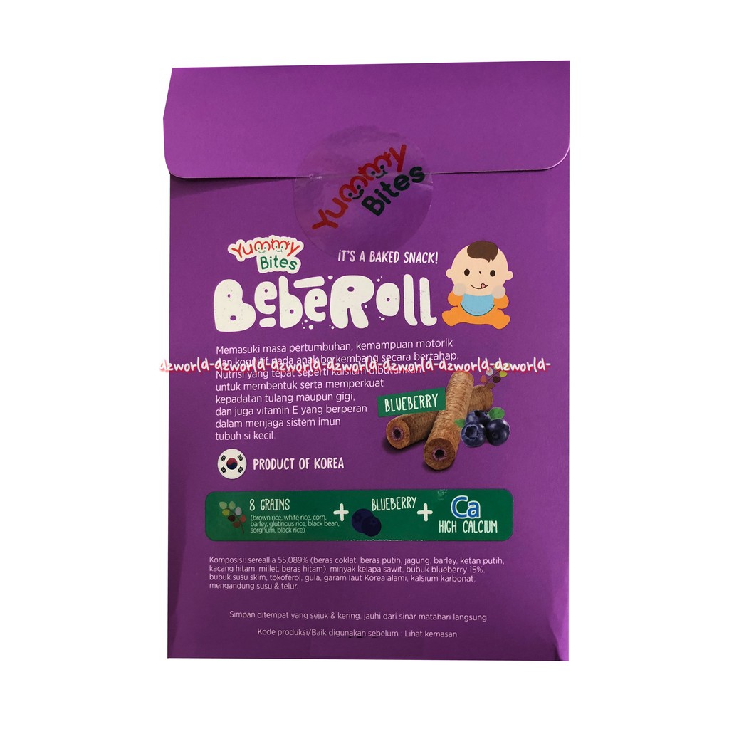 Yummy Bites Beberol Blueberry Baked Snack Baby Cemilan Bayi 40gr Beberoll Biskuit Bayi