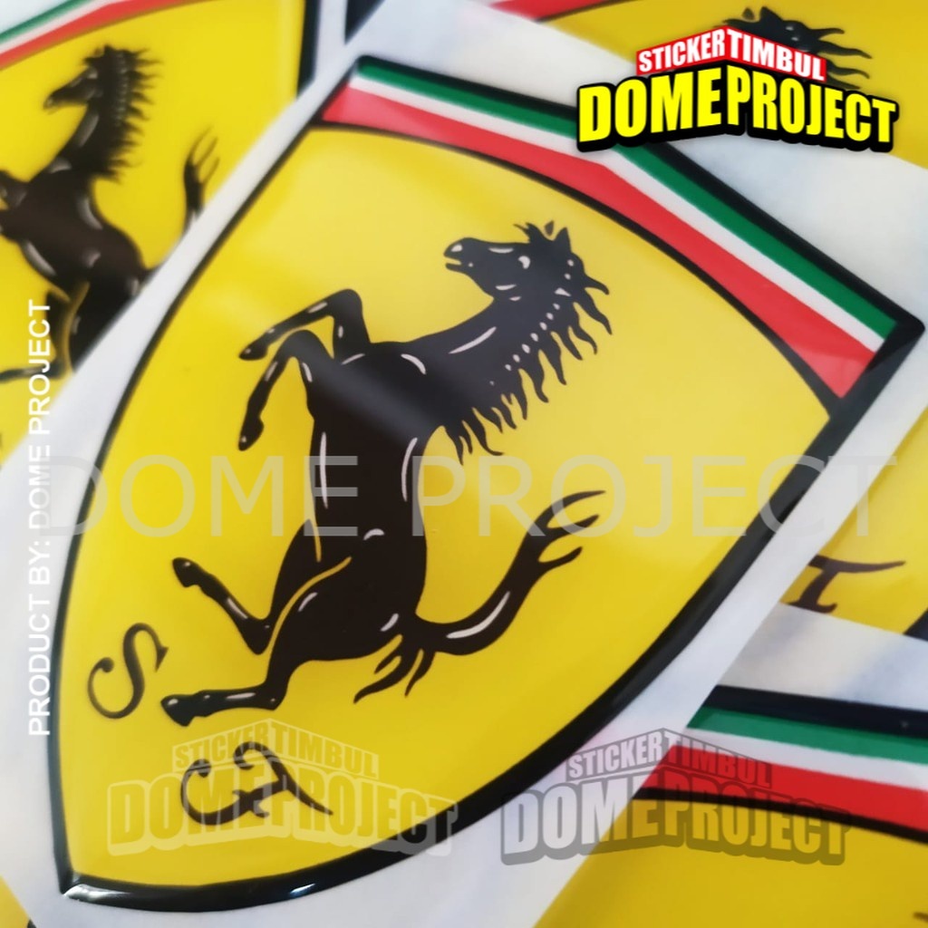 STIKER MOTOR FERRARI BESAR  EMBLEM STIKER OUTDOOR STIKER EMBLEM LENTUR AKSESORIS SEPEDA MOTOR WATERPROOF