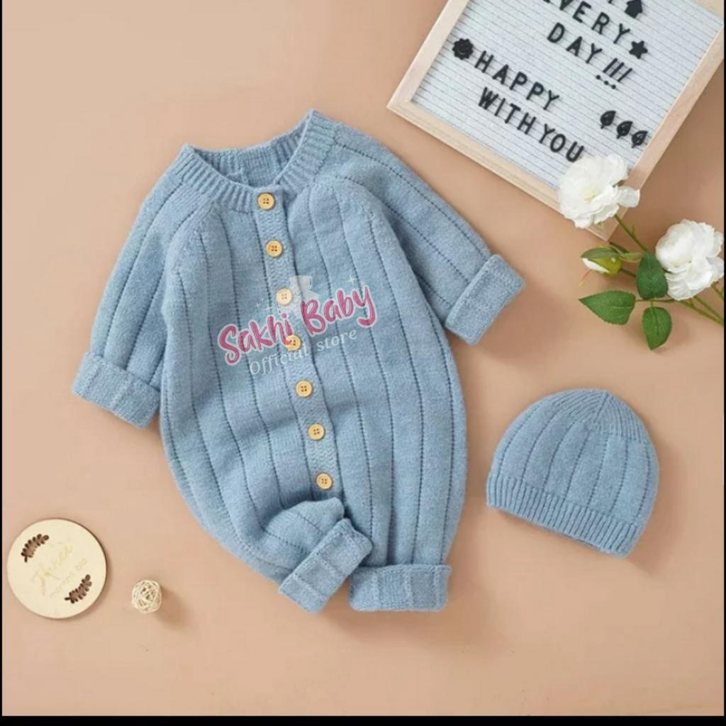 Sakhi Baby Baju Kodok Bayi Jumper Jumsuit Baru Lahir Newborn 0 6 9 Bulan