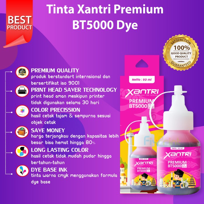 Tinta Xantri Premium BT5000 Magenta Dye Base 50ml