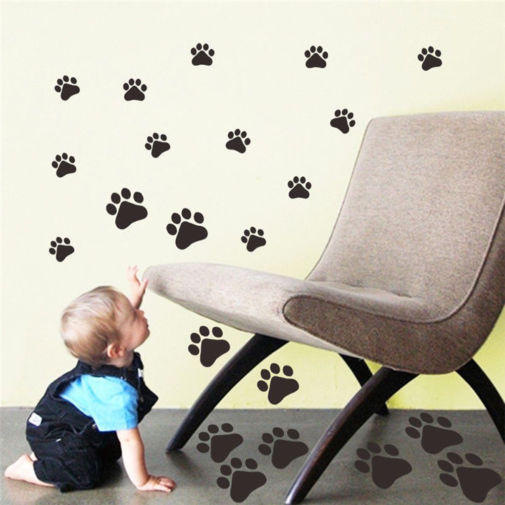 Wonderful 22pcs / Set Stiker Dinding / Kulkas Motif Kartun Kaki Anjing / Kucing Untuk Dekorasi Kamar Anak