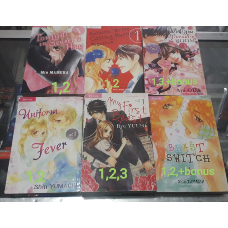 Komik bekas ...series (tidak lengkap)  +bonus (untuk 2 judul komik)