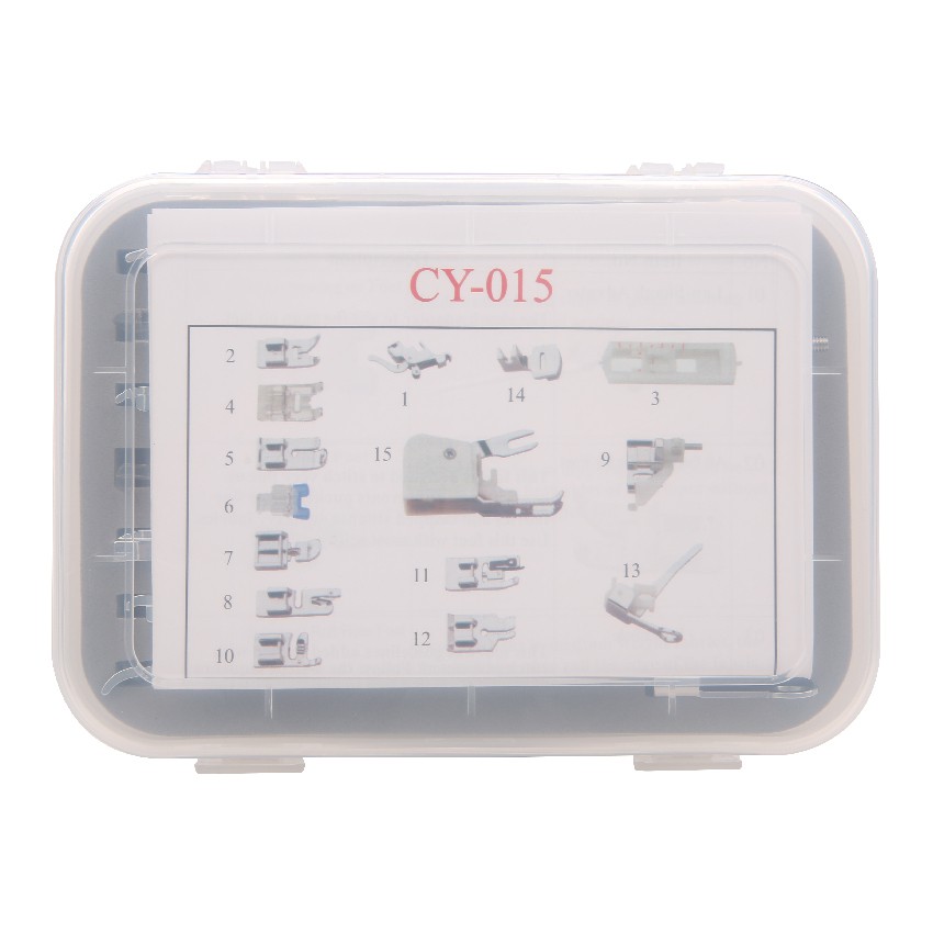 Sepatu Set isi 15 Jenis Sepatu Jahit untuk Mesin Jahit Portable - CY 015 Presser Foot Set