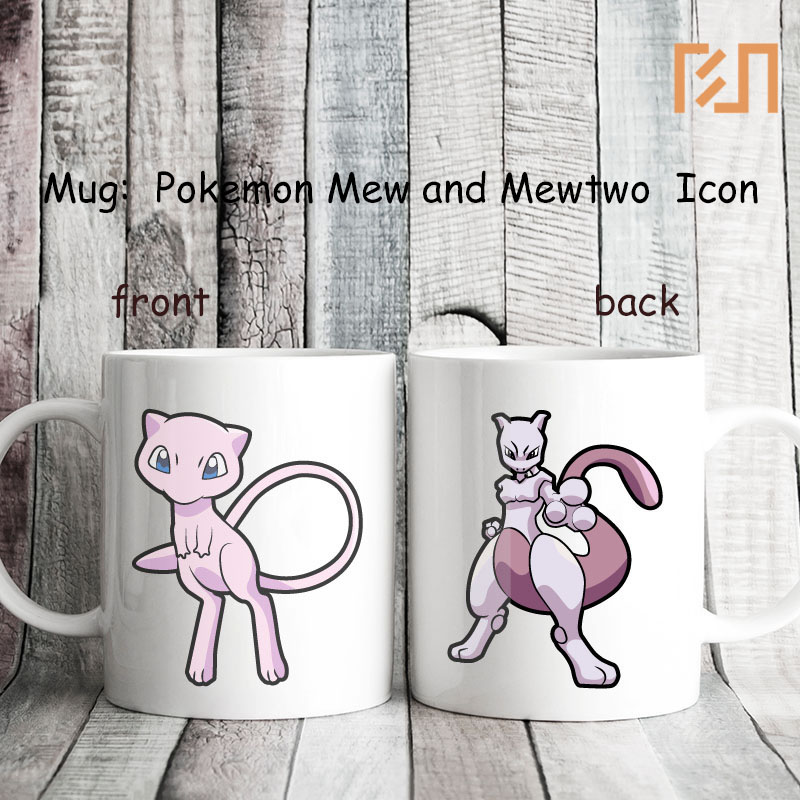 Mug Pokemon Mew and Mewtwo Icon
