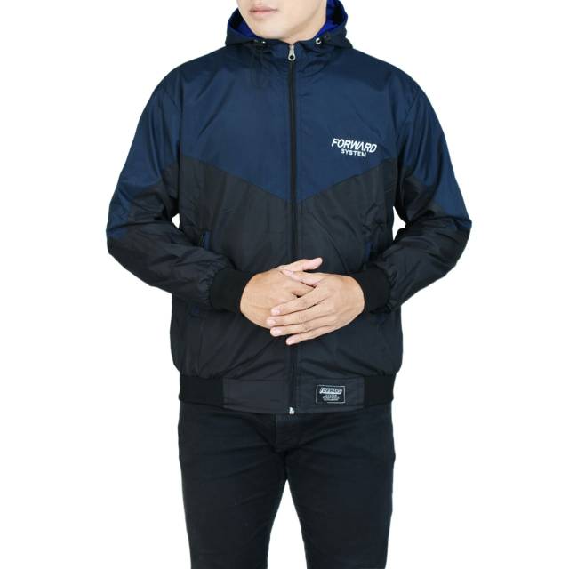 Jaket parasut winbreaker pria original forward