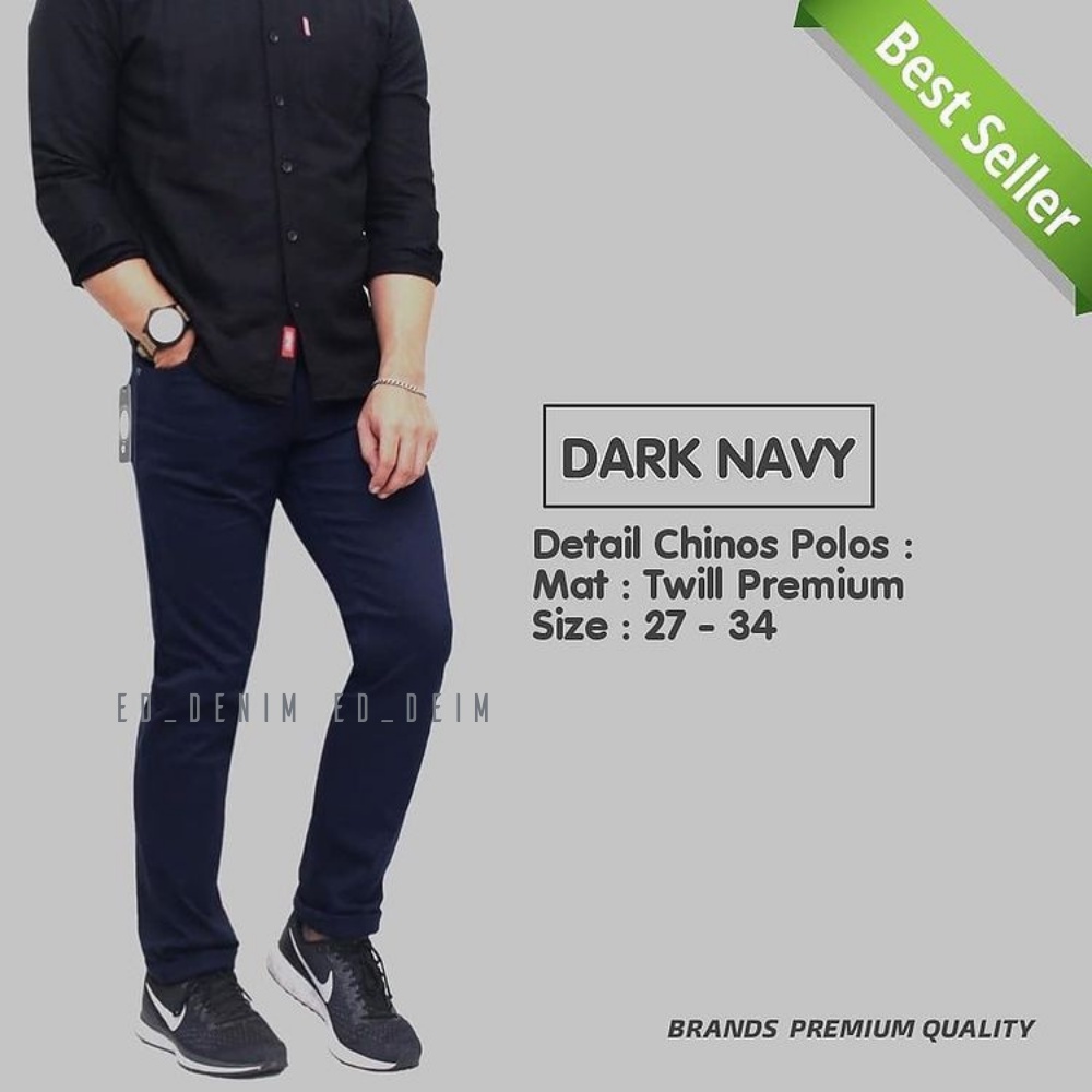 Celana Chino Pants Panjang Pria Slim Fit Katun Strecth  Premium