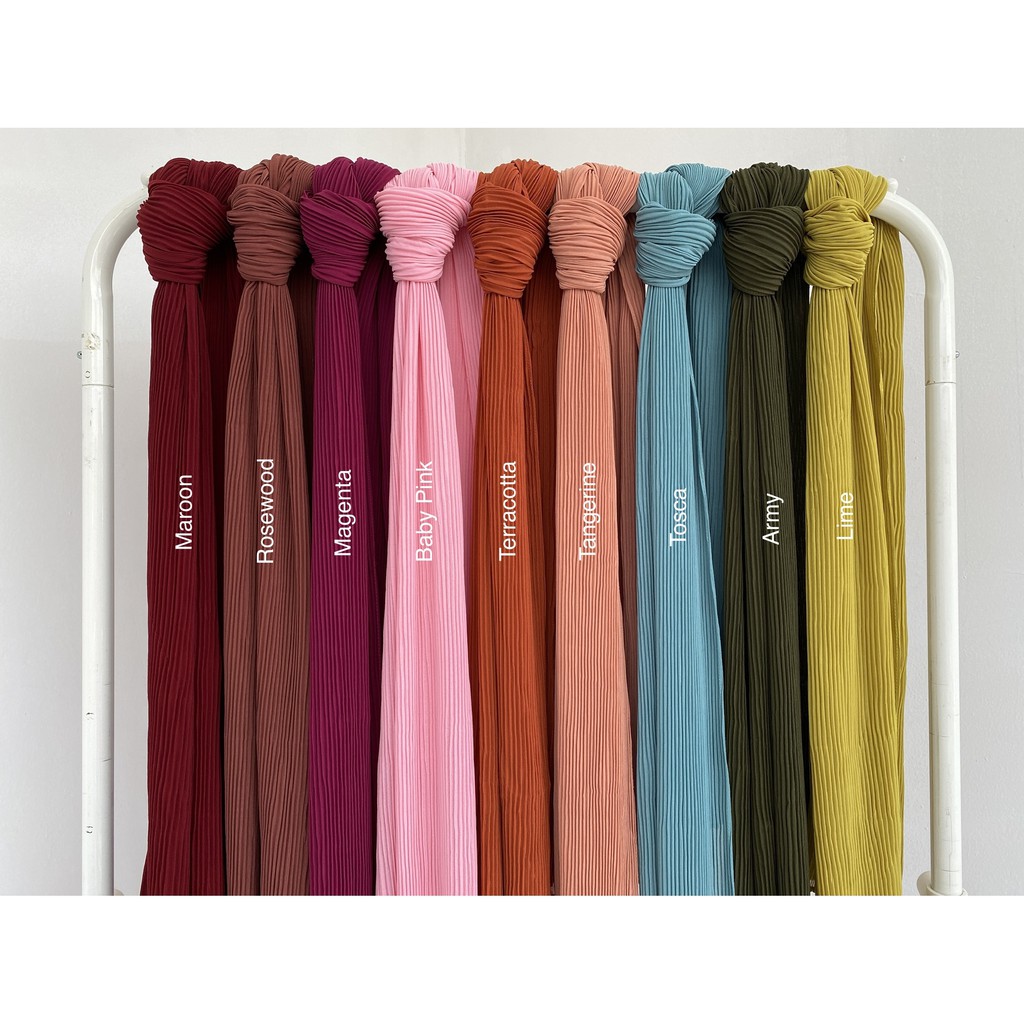 PASHMINA PLISKET LIDI CERUTY FULL 180x75 • PLEATS • PLEATED SHAWL BY ORBELLE