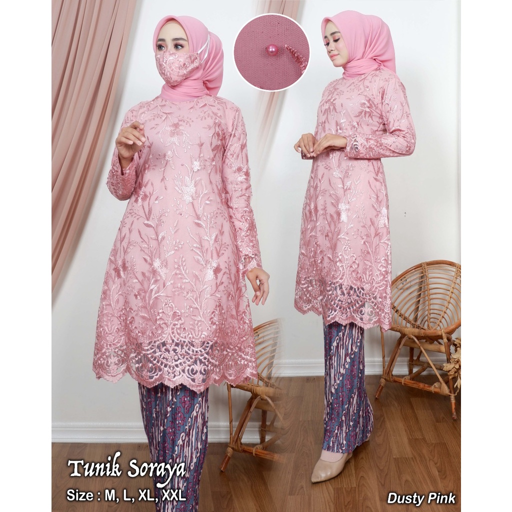 KEBAYA WISUDA / KEBAYA BRUKAT / SET TUNIK SORAYA / BAJU TUNIK WANITA