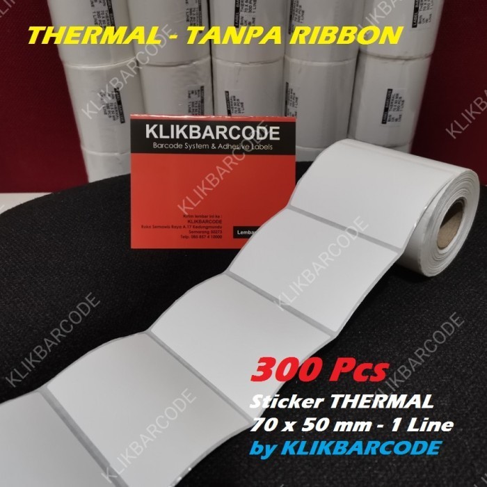 

MURAH LABEL KERTAS STICKER BARCODE THERMAL 70X50 ISI 300PCS