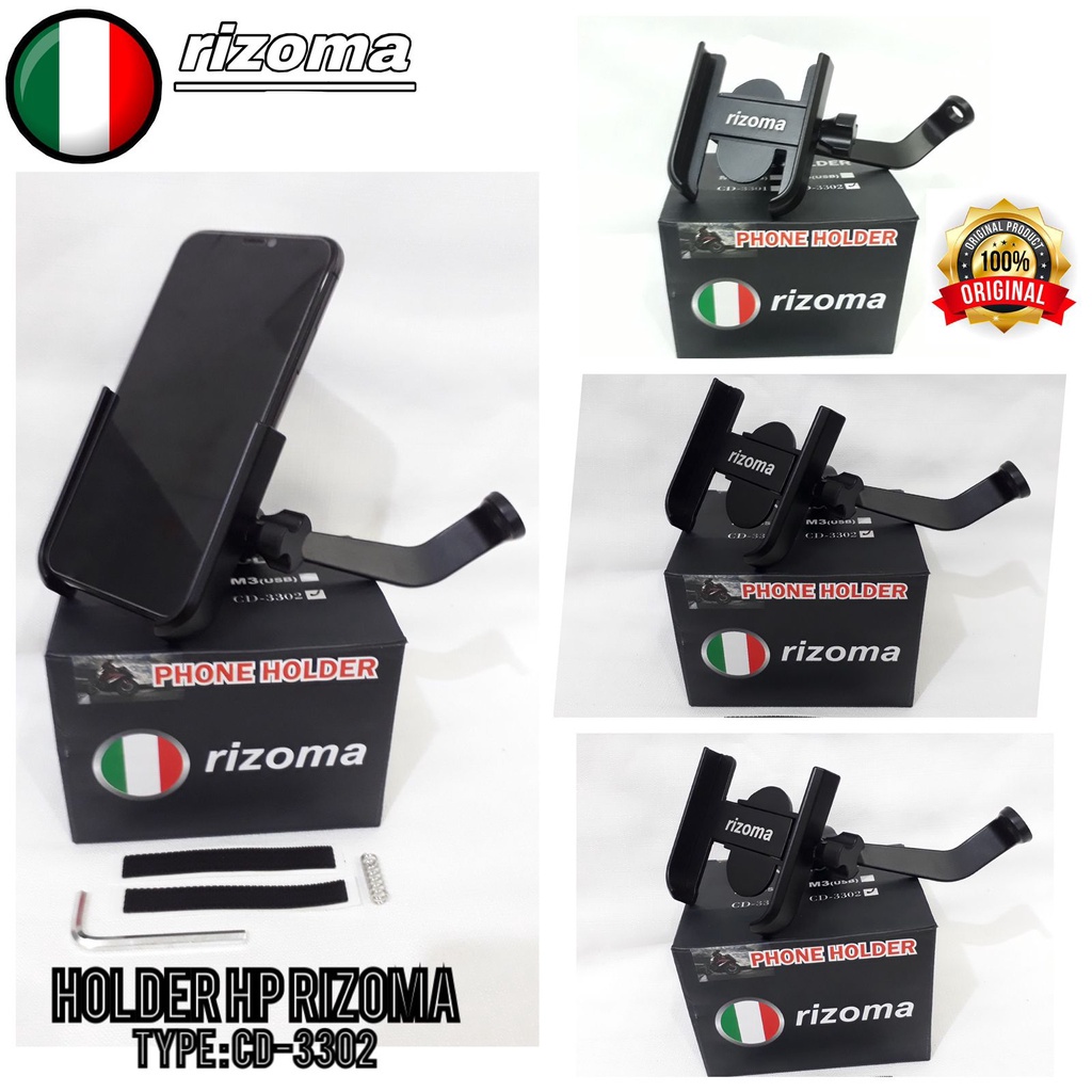 Holder Hp Rizoma Original Bahan Full Cnc Premium Universal Semua Motor