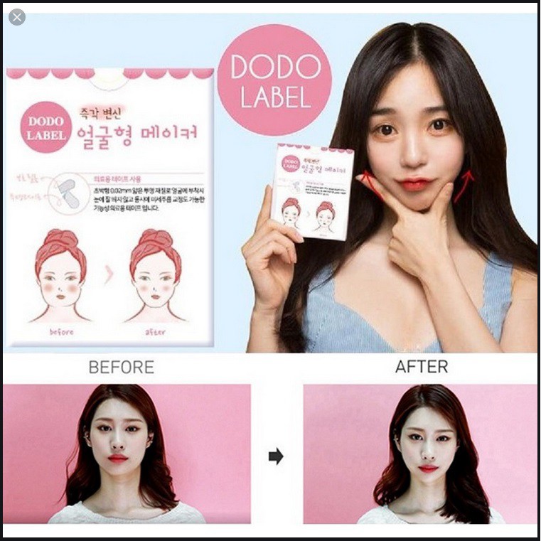 DODO LABEL Isi 40 Pcs ~ Face Lift for V Shape ~ Stiker Penirus Wajah