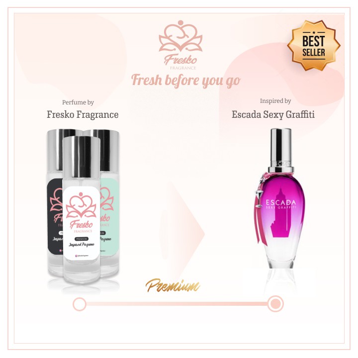 Fresko parfum wanita - inspired - Escada Sexy Grafiti